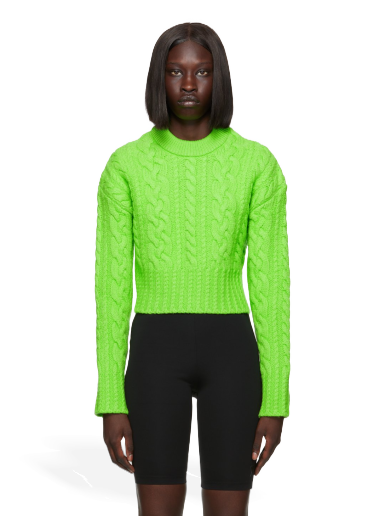 Sweater AMI Virgin Wool Sweater Grön | FKS051.017