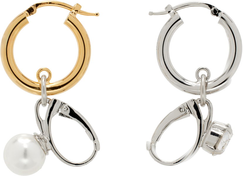 Örhängen Maison Margiela MM6 Maison Margiela Hoop Earrings with Charms Flerfärgad | SM7VG0083 P7352