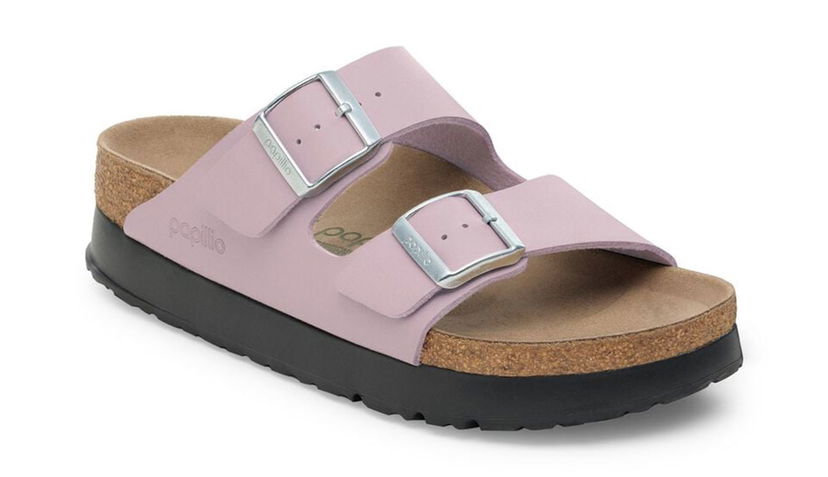 Sneakers och skor Birkenstock Papillio Arizona Flex Platform Birko-Flor Narrow Fit Two-Strap Sandals Rosa | 1030377