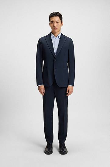 Skjorta BOSS Slim Fit Performance-Stretch Shirt Blå | 50545308, 1