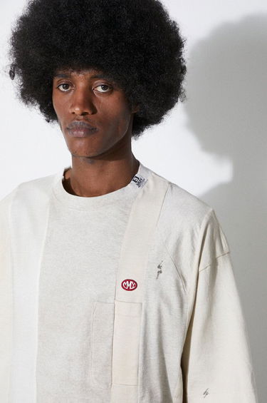 T-shirt Maison MIHARA YASUHIRO Maison MIHARA YASUHIRO Vertical Switching T-Shirt Vit | A12TS621, 4