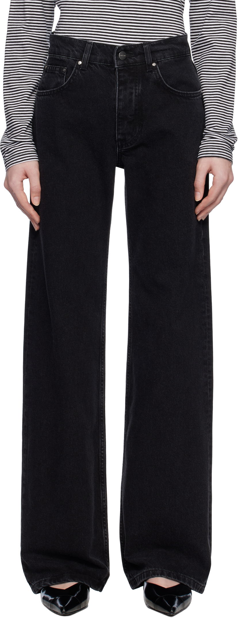 Jeans Anine Bing Hugh Black Denim Jeans Svart | A-06-1134-009