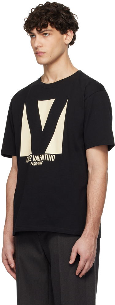 T-shirt Valentino Jersey Cotton Print T-Shirt Svart | 6V3MG16PAQ9, 3