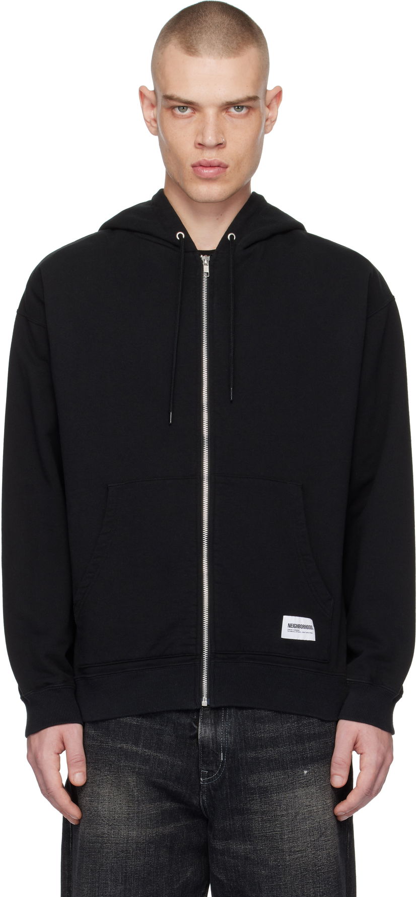 Sweatshirt Neighborhood Classic Sweat Zip Hoodie Svart | 242FPNH-CSM05