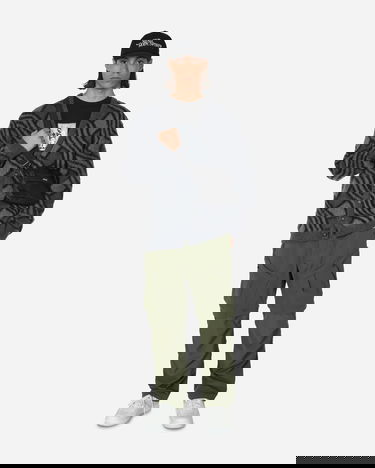 Sweater Awake NY Wavy Jacquard Mohair Cardigan Svart | AWK-SP23-KN001  CHA, 4