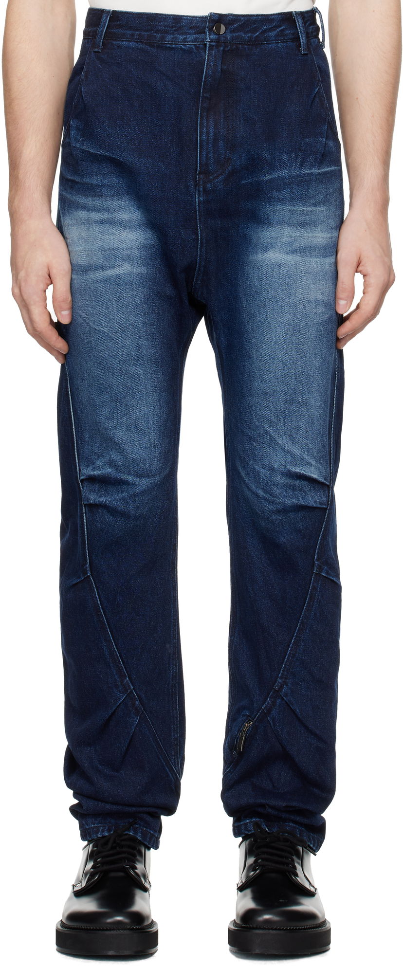Jeans ADER ERROR Faded Denim Jeans Blå | BN01FWJE0108DB