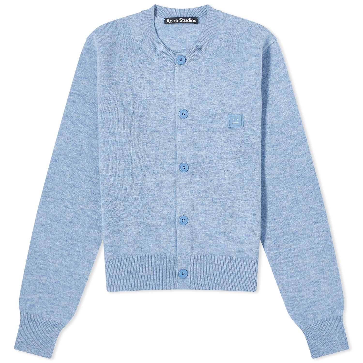 Sweater Acne Studios Keva Face Cardigan Blå | A60280-DKA, 0