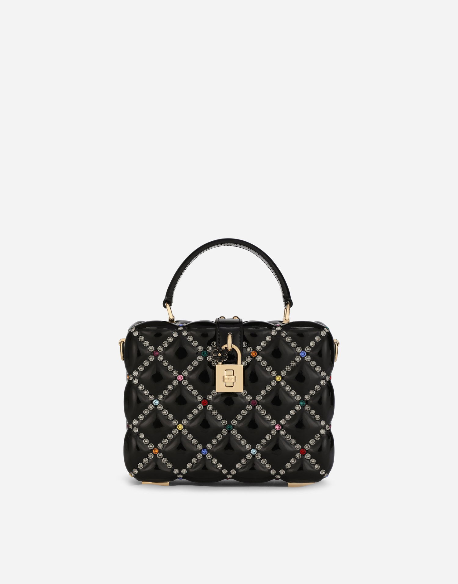 Handväska Dolce & Gabbana Dolce & Gabbana Dolce Box Bag With Rhinestones Svart | BB5970AY2298S574, 0