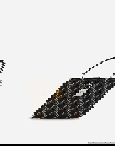 Handväska Dolce & Gabbana Dolce & Gabbana Dolce Box Bag With Rhinestones Svart | BB5970AY2298S574, 0