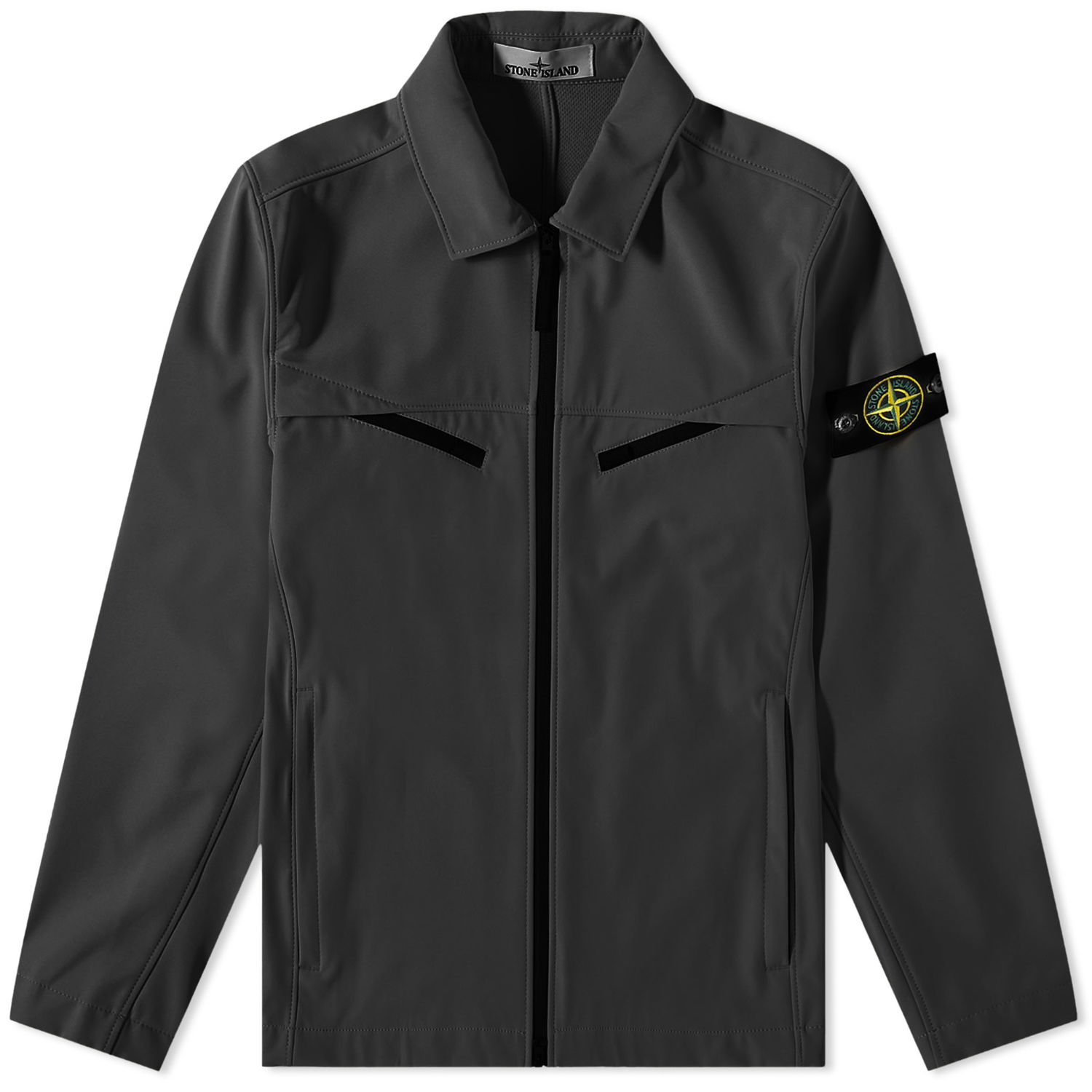 Vindjacka Stone Island Light Soft Shell-R Jacket Svart | 781541027-V0029, 0