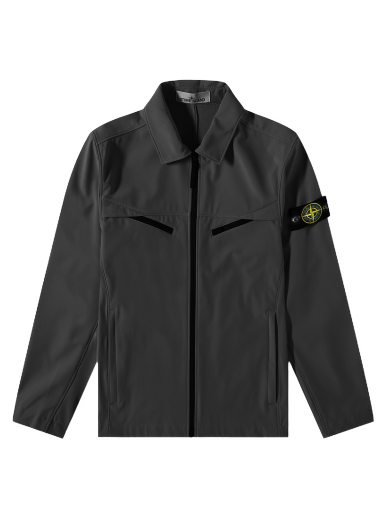 Vindjacka Stone Island Light Soft Shell-R Jacket Svart | 781541027-V0029