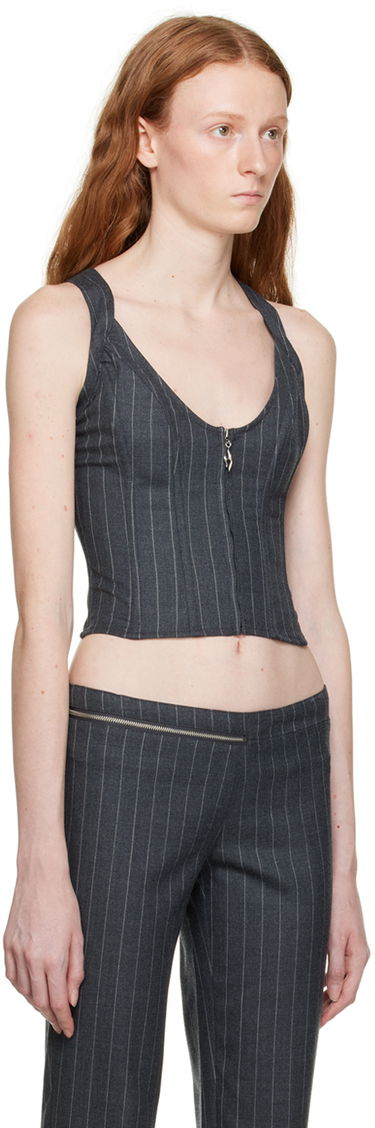 Linne Miaou Miaou Hannah Jewett Edition Pinstriped Valda Tank Top Grå | 7056PSWBRI, 1