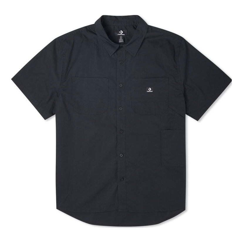 Skjorta Converse Carpenter Woven Button-Down Shirt Svart | 10023410-A01
