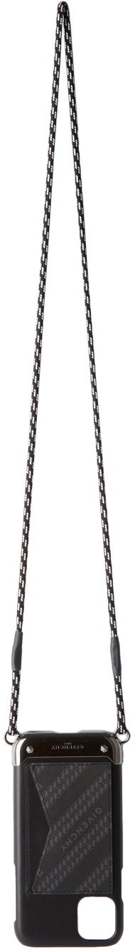Handväska Givenchy Leather iPhone 11 Case with Lanyard Svart | BK605WK0Z0