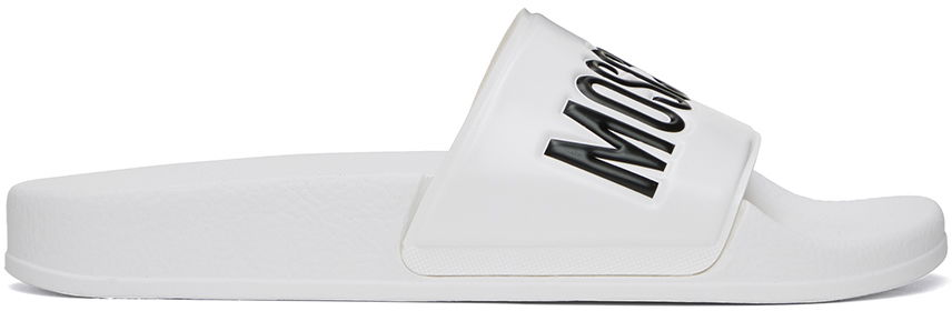 Sneakers och skor Moschino Moschino Pool Slides Vit | MA28022G1F M10 100, 0