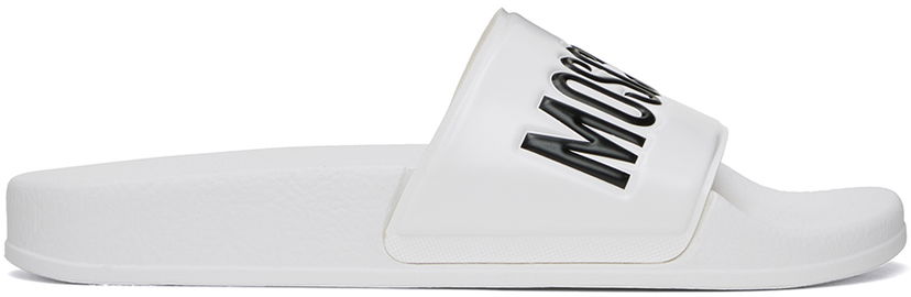 Sneakers och skor Moschino Moschino Pool Slides Vit | MA28022G1F M10 100