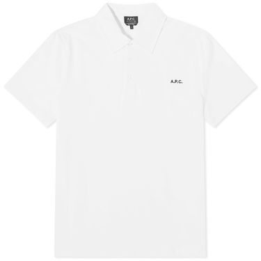 Polotröja A.P.C. Carter Logo Polo Tee Vit | COGWZ-H26342-AAB, 0