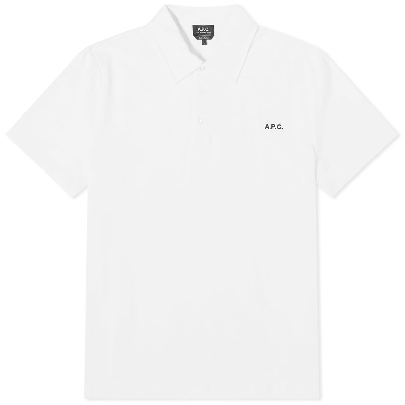 Polotröja A.P.C. Carter Logo Polo Tee Vit | COGWZ-H26342-AAB
