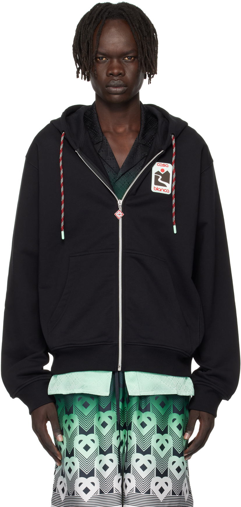 Sweatshirt Casablanca Casablanca Sunset Valley Zip Hoodie Svart | U-MPF25-JTP-150-01
