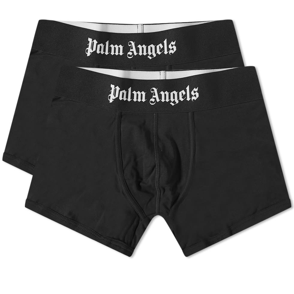 Boxare Palm Angels Logo Boxer - 2 Pack Svart | PMUH001C99FAB0010110, 0