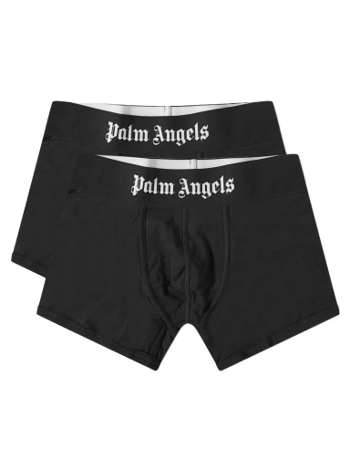 Boxare Palm Angels Logo Boxer - 2 Pack Svart | PMUH001C99FAB0010110