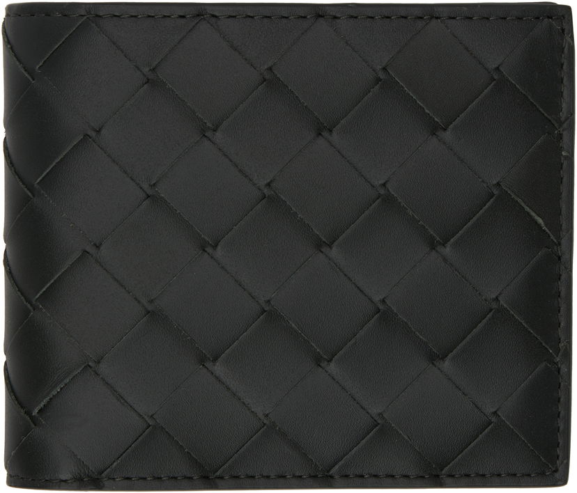 Plånbok Bottega Veneta Bi-Fold Leather Wallet Svart | 605721 VCPQG 3475