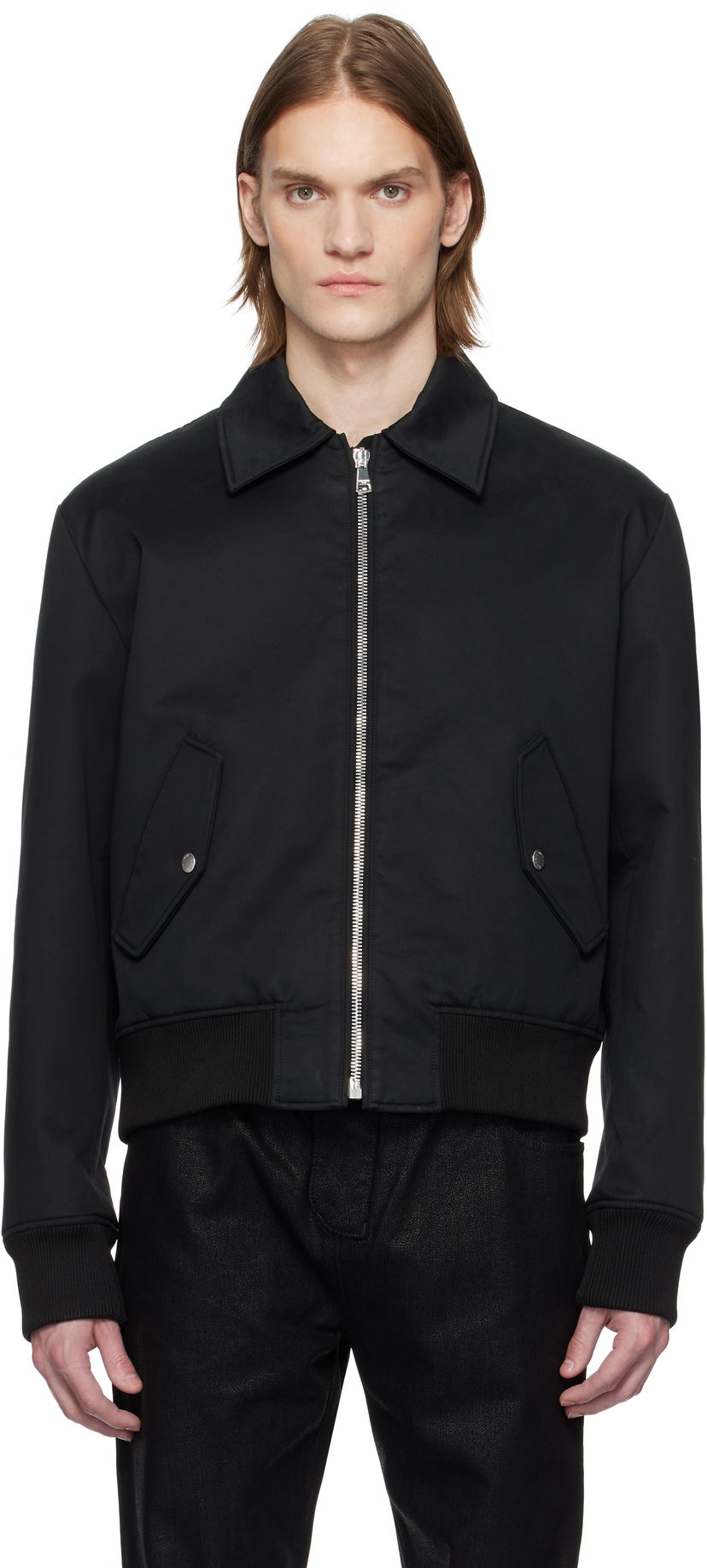 Bomberjacka Balmain Balmain Vintage Logo Bomber Jacket Svart | EH1TF970CF87