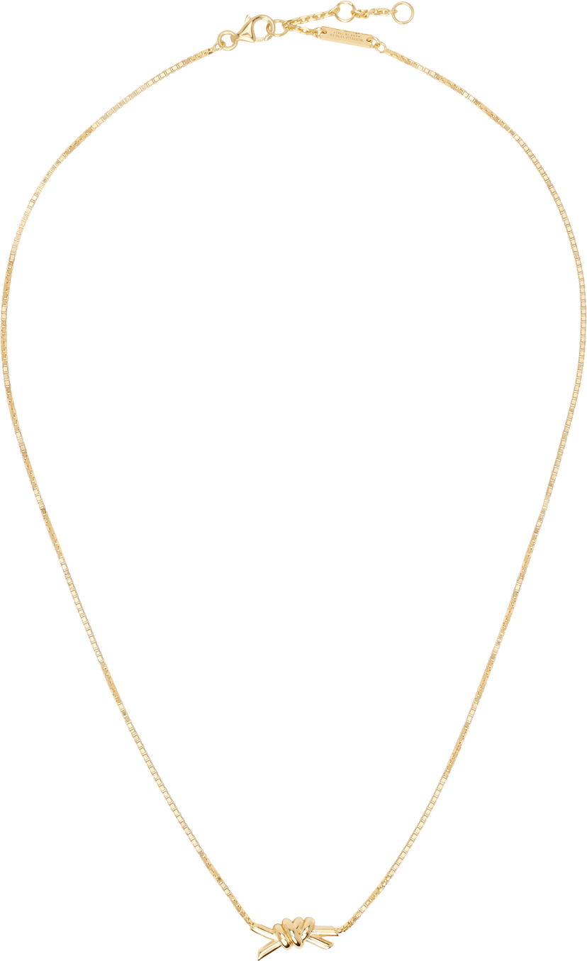 Halsband Bottega Veneta Knot Gold Necklace Metallisk | 815932 VAHU0
