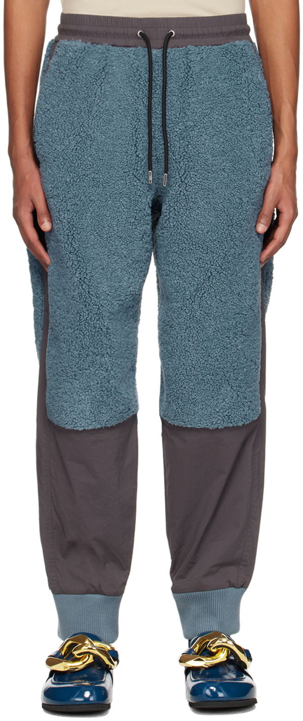Träningsbyxor JW Anderson Colorblock Fleece Lounge Pants Blå | TR0235-PG1187