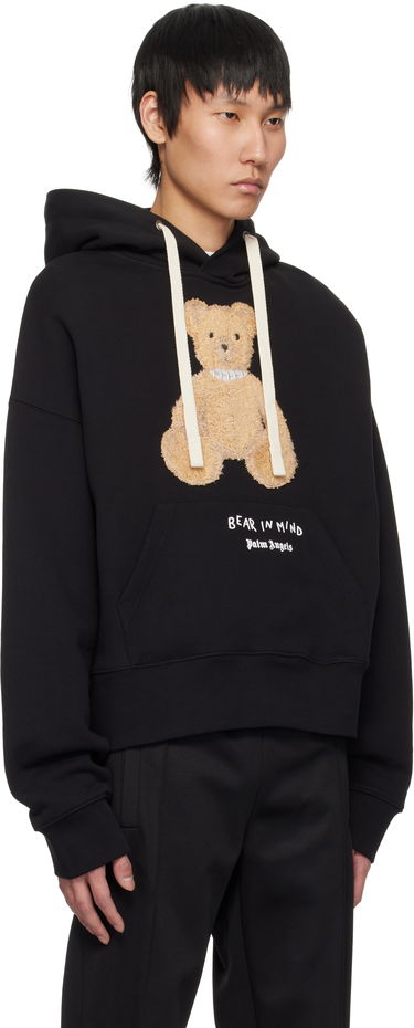 Sweatshirt Palm Angels Palm Angels 'Bear In Mind' Hoodie Svart | PMBB172S25FLE0011060, 1