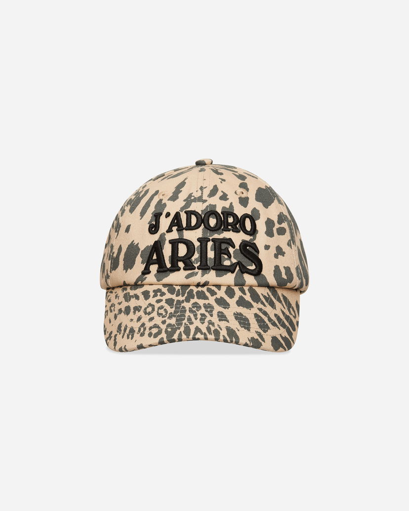 Keps Aries Aries Leopard Print Baseball Cap Beige | AR9000604 Beige