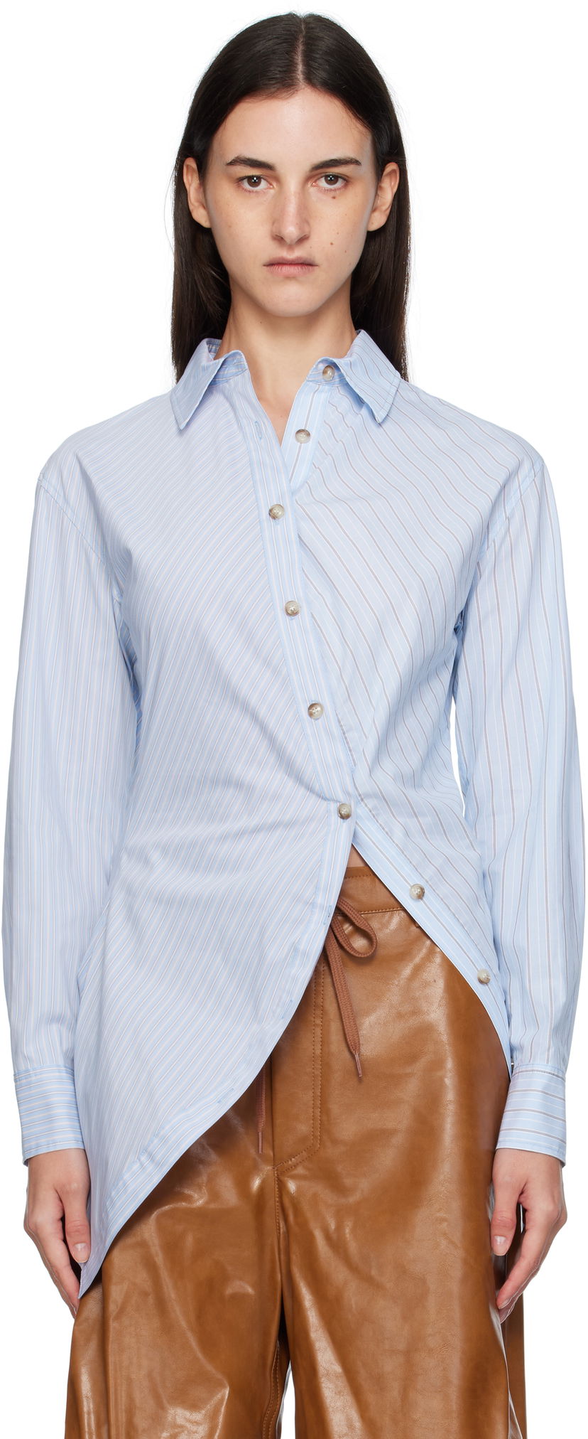 Skjorta Andersson Bell Andersson Bell Twist Check Shirt Blå | atb1362w