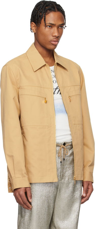Jacka Casablanca Casablanca Zip-Up Jacket Beige | MS25-JK-341-01, 1