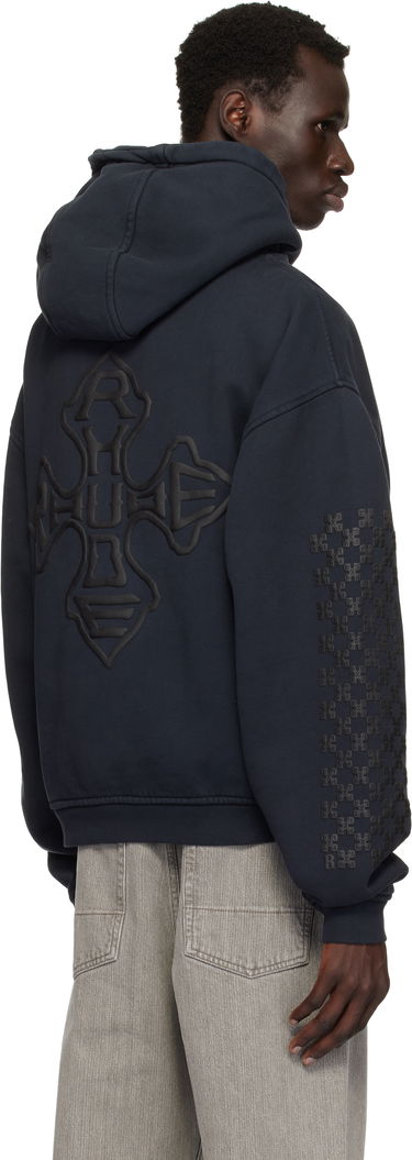 Sweatshirt Rhude Rhude Cross Logo Hoodie Mörkblå | RHPS25HO02012, 2