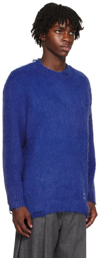 Sweater ADER ERROR Rous Distressed Knit Sweater Blå | BMADFWKT0304BL, 4