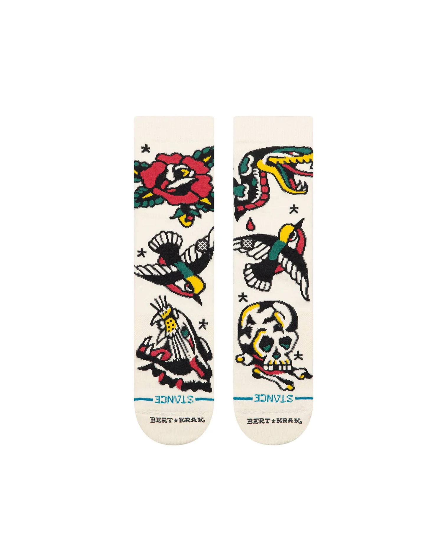 Strumpor Stance Flash Crew Socks Vit | A555C25FLA-CVS, 0