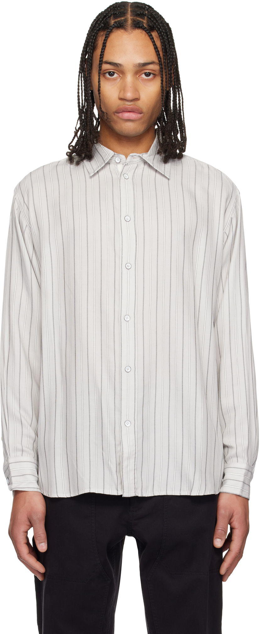 Skjorta rag & bone rag & bone Matthew Striped Shirt Vit | MBW24HA006PKML