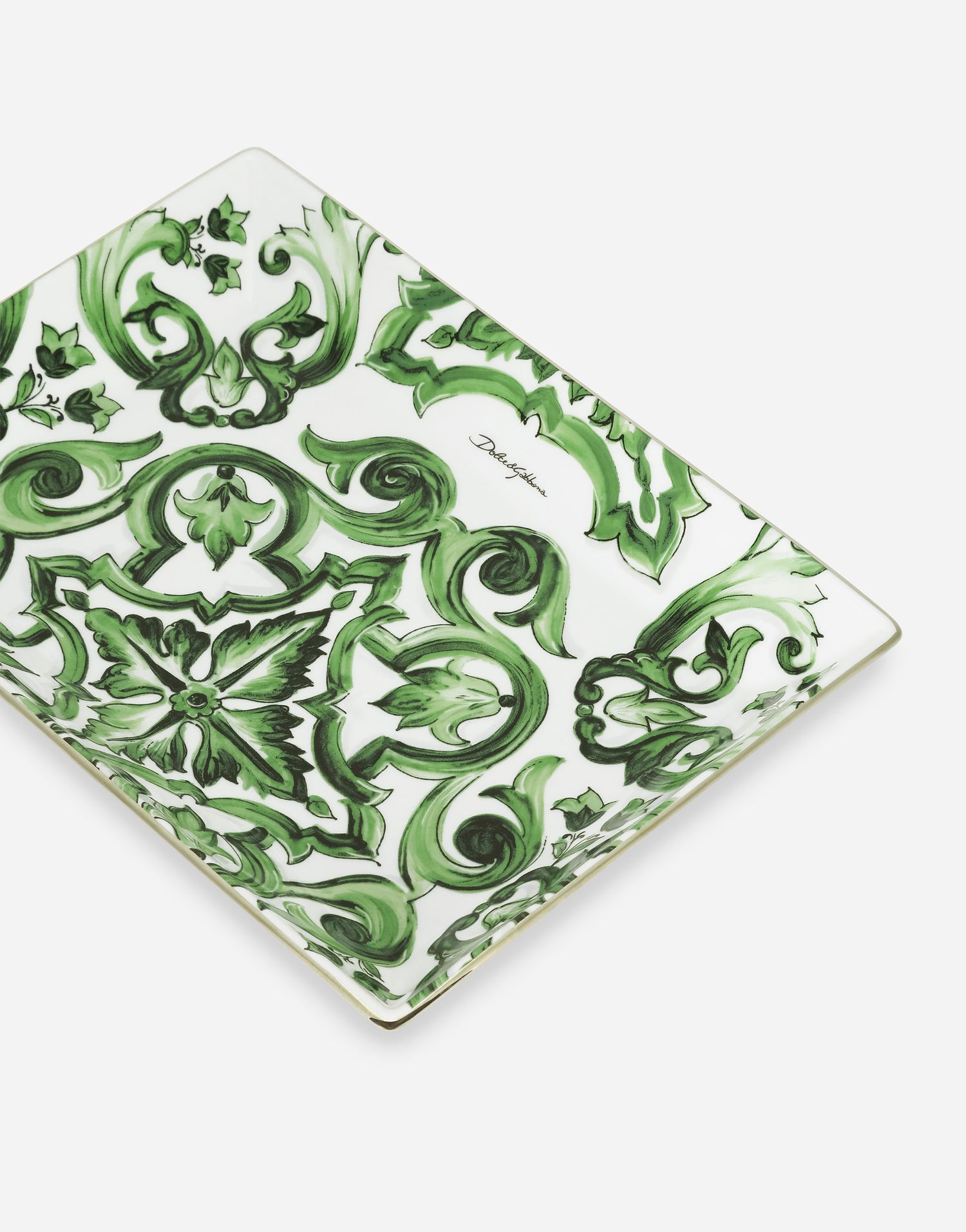 Heminredning Dolce & Gabbana Dolce & Gabbana Ornate Porcelain Trinket Dish Grön | TCC199TCAMTUV004, 1