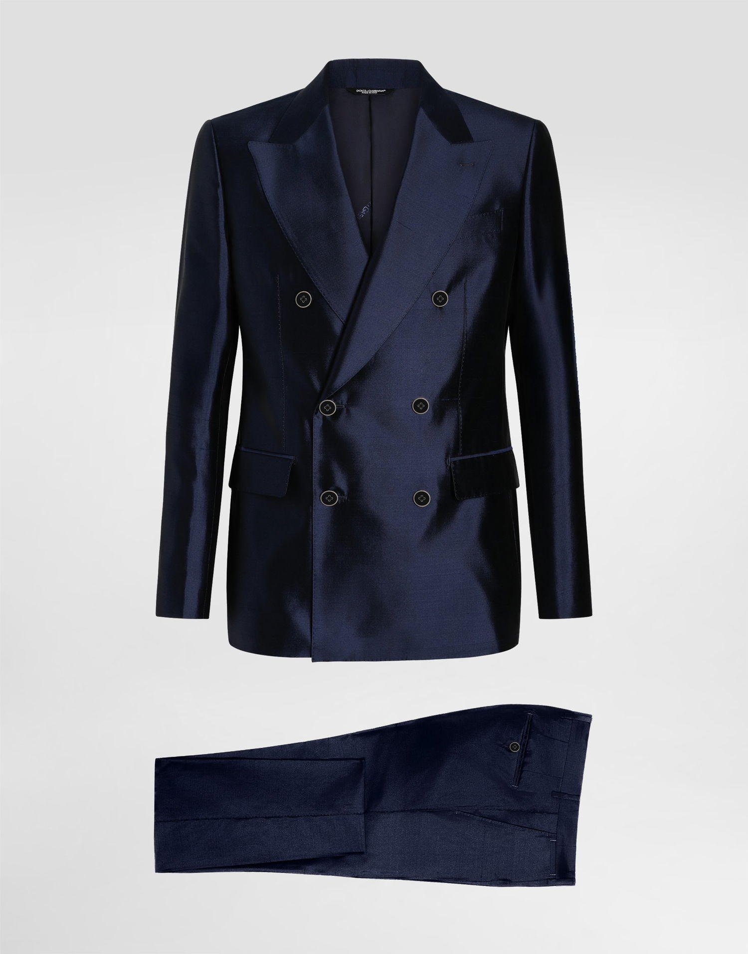 Träningsoverall Dolce & Gabbana Dolce & Gabbana Shantung and Mikado Silk Double-Breasted Suit Blå | GK021TFU1L5B0665, 0