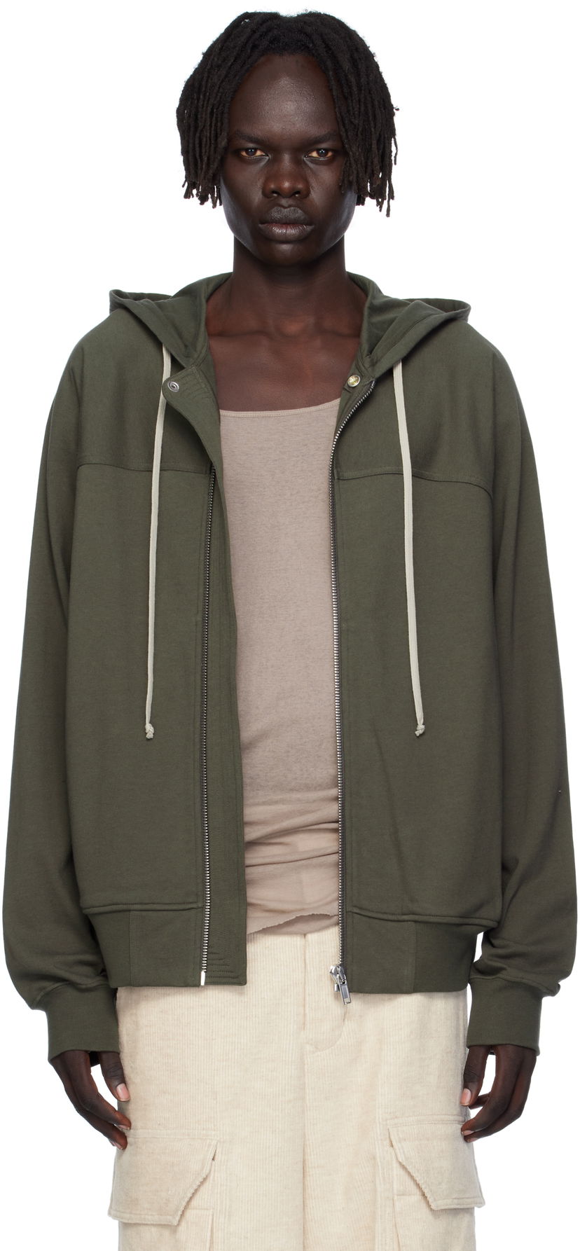 Sweatshirt Rick Owens Rick Owens Concordians Windbreaker Hoodie Grön | RU02E1241 BA