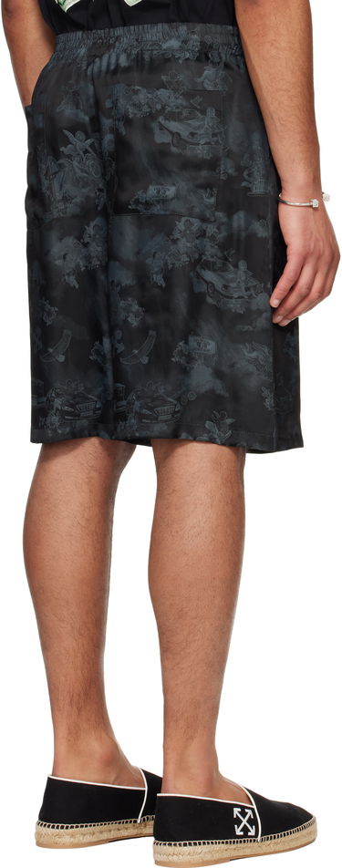 Shorts Off-White Off-White Jacquard Fresco Bowling Shorts Svart | OMCB092S25FAB0020200, 2
