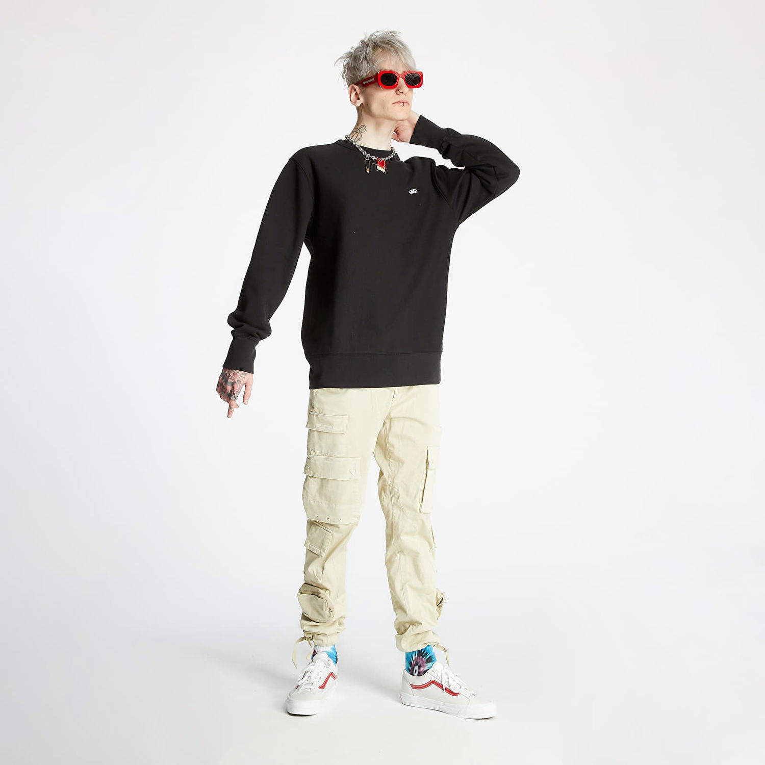 Sweatshirt Vans Vault OG Crew Fleece Svart | VN0A5FFCBLK1, 1