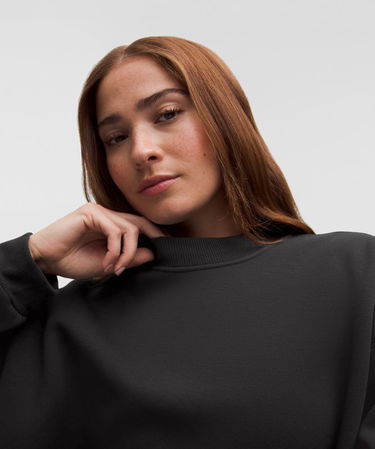 Sweatshirt lululemon Big Cozy oversized mock neck sweatshirt Svart | prod20004875, 3