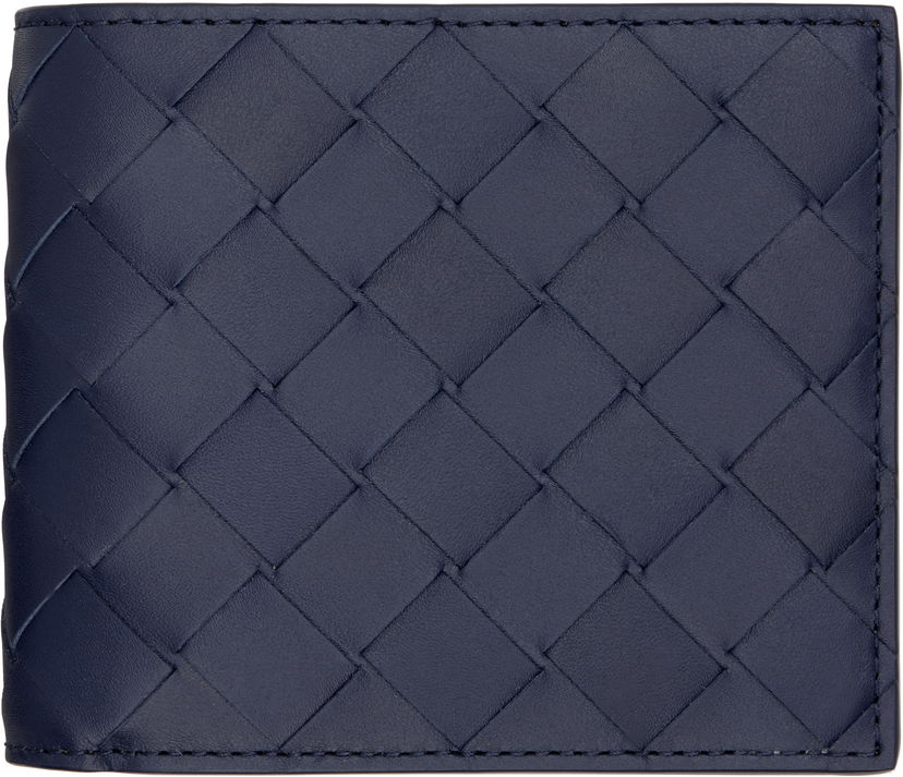 Plånbok Bottega Veneta Bottega Veneta Intrecciato Bi-Fold Wallet Blå | 743211VCPQ63258