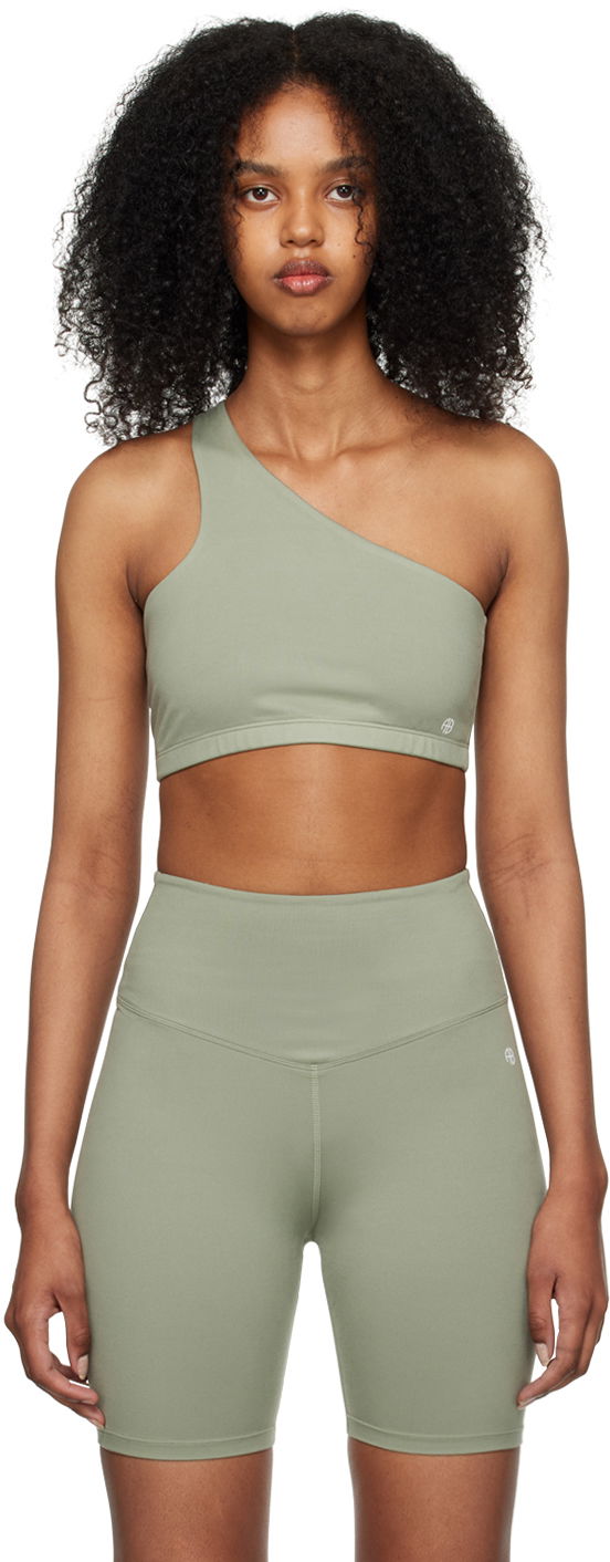 Behå Anine Bing Jules One Shoulder Sports Bra Grön | S-10-9157-340