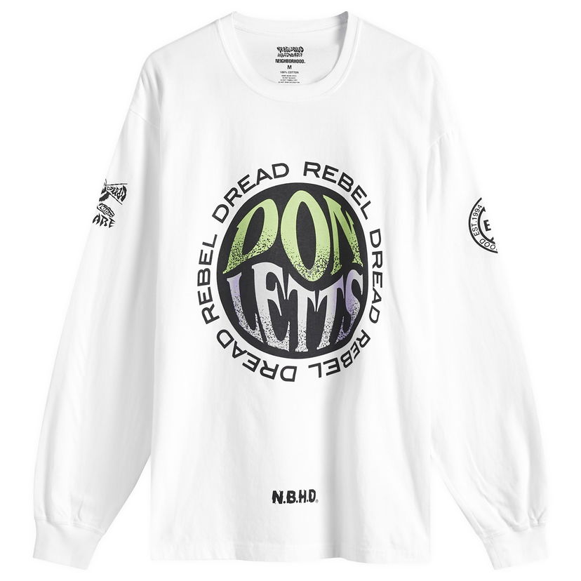 T-shirt Neighborhood Neighborhood x Rebel Dread Hardware Long Sleeve T-Shirt Vit | 242PCRDN-LT01S-WHT