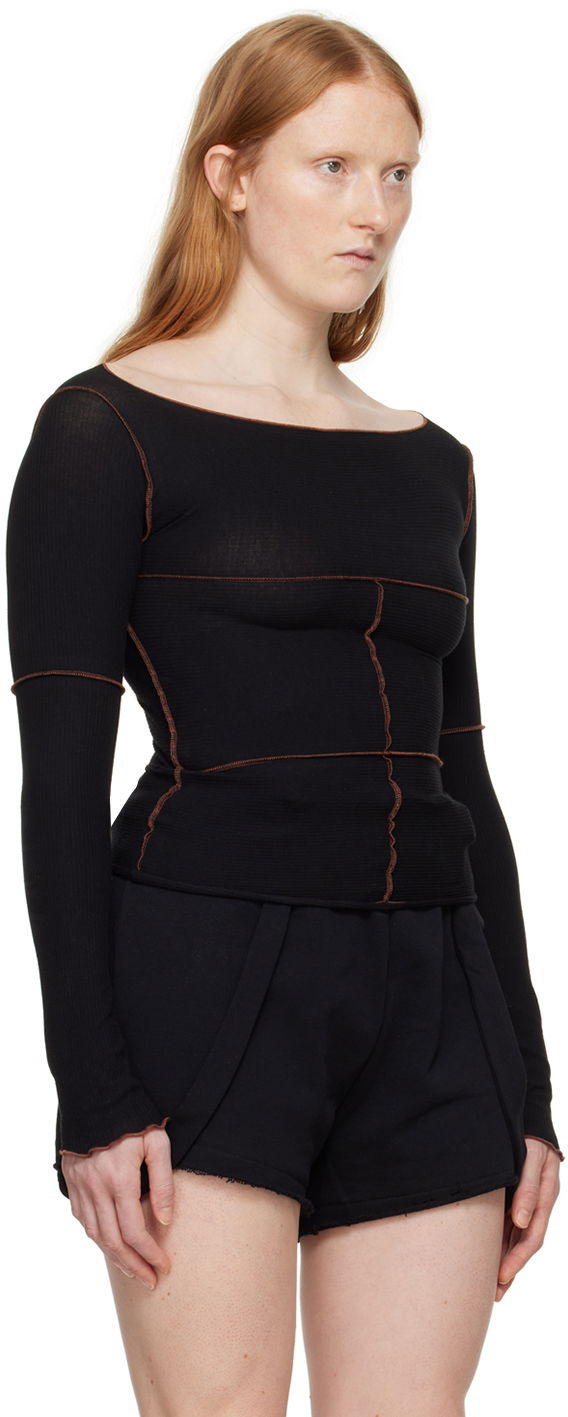 Sweater Baserange Baserange Cinder Long Sleeve T-Shirt Svart | TOCL-RB-SU24, 1