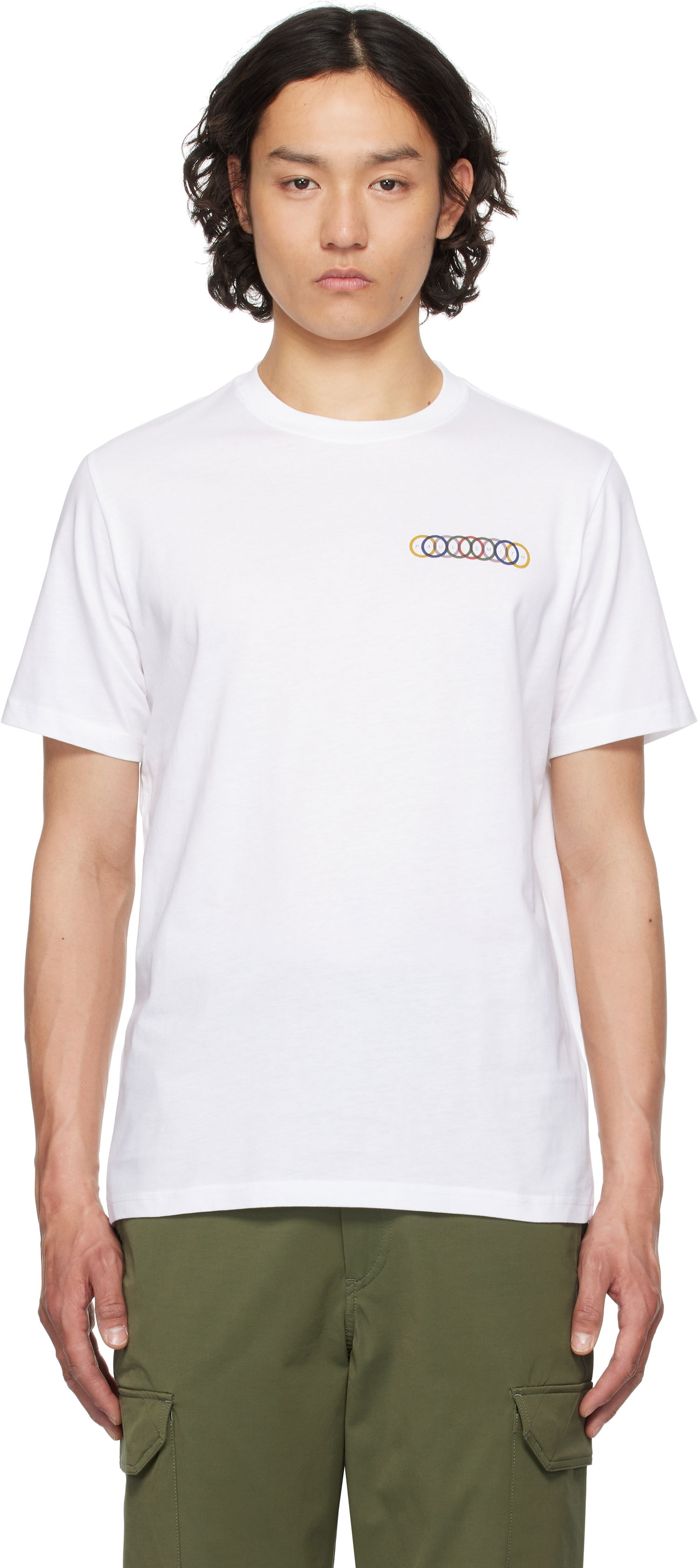 T-shirt Paul Smith PS Paul Smith Overlapping Circles T-Shirt Vit | M2R-011R-PP5084-01, 0