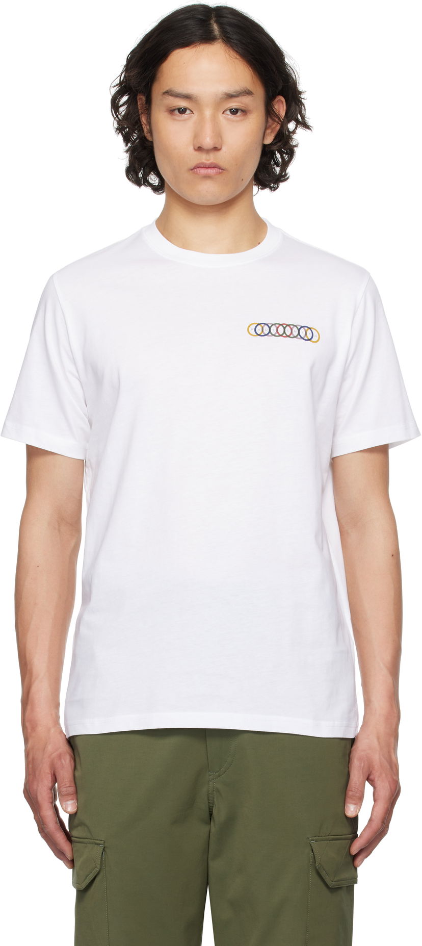 T-shirt Paul Smith PS Paul Smith Overlapping Circles T-Shirt Vit | M2R-011R-PP5084-01