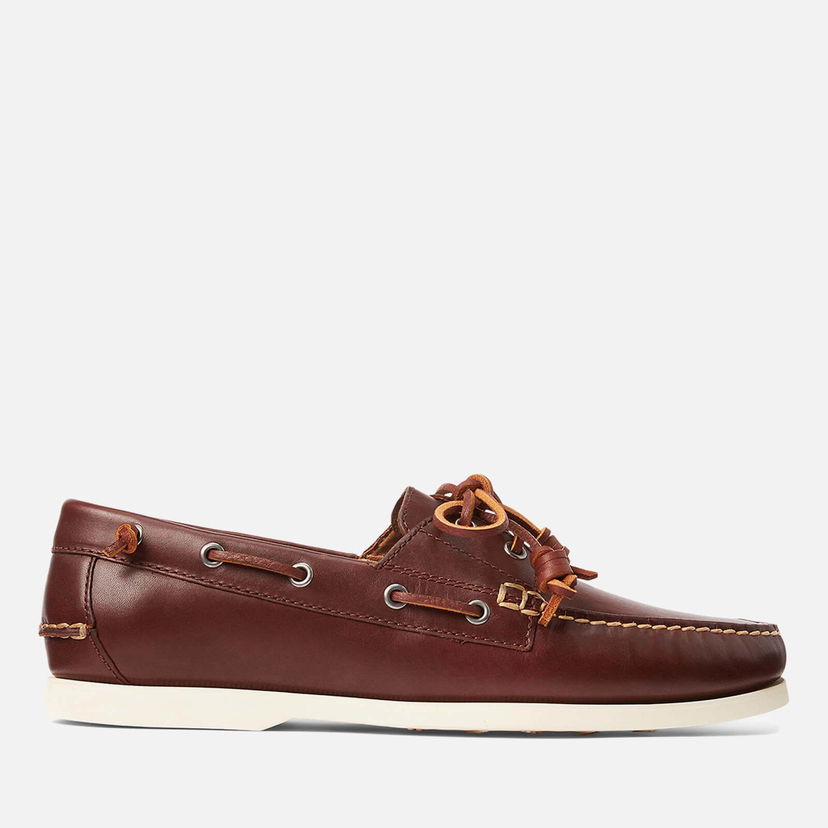 Kläder Polo by Ralph Lauren Polo Ralph Lauren Merton Leather Boat Shoes - UK 7 Brun | 803688543001